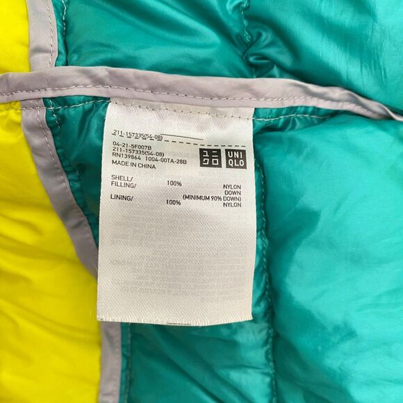 Uniqlo Down Filled Puffer Jacket Womens XS Gray Packable Coat Hooded Lightweight - Picture 7 of 11